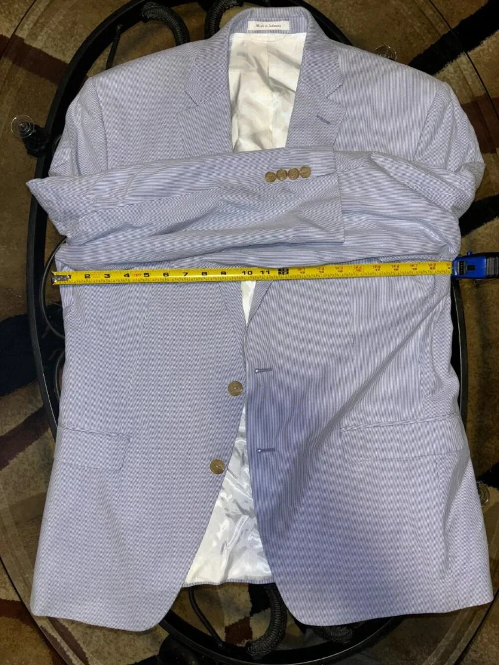 Ralph Lauren Blazer Men’s Pinstriped Sport Coat Seersucker Jacket -desc for mea
